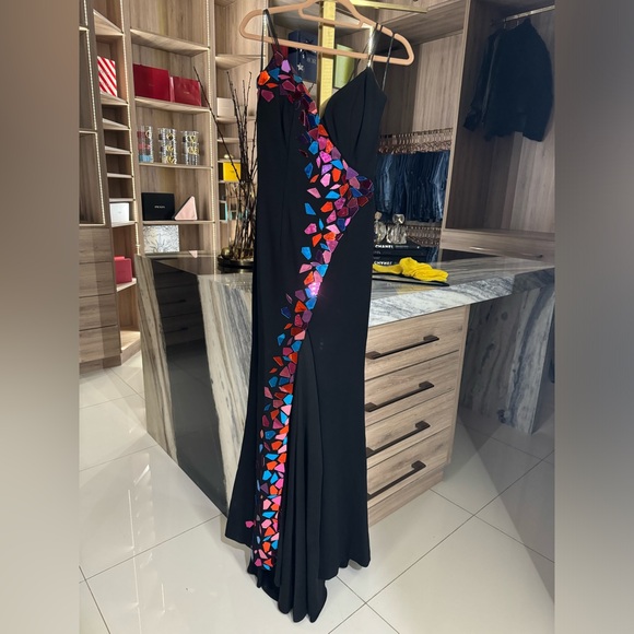 Sherri Hill Black Mirror Dress - Picture 1 of 5
